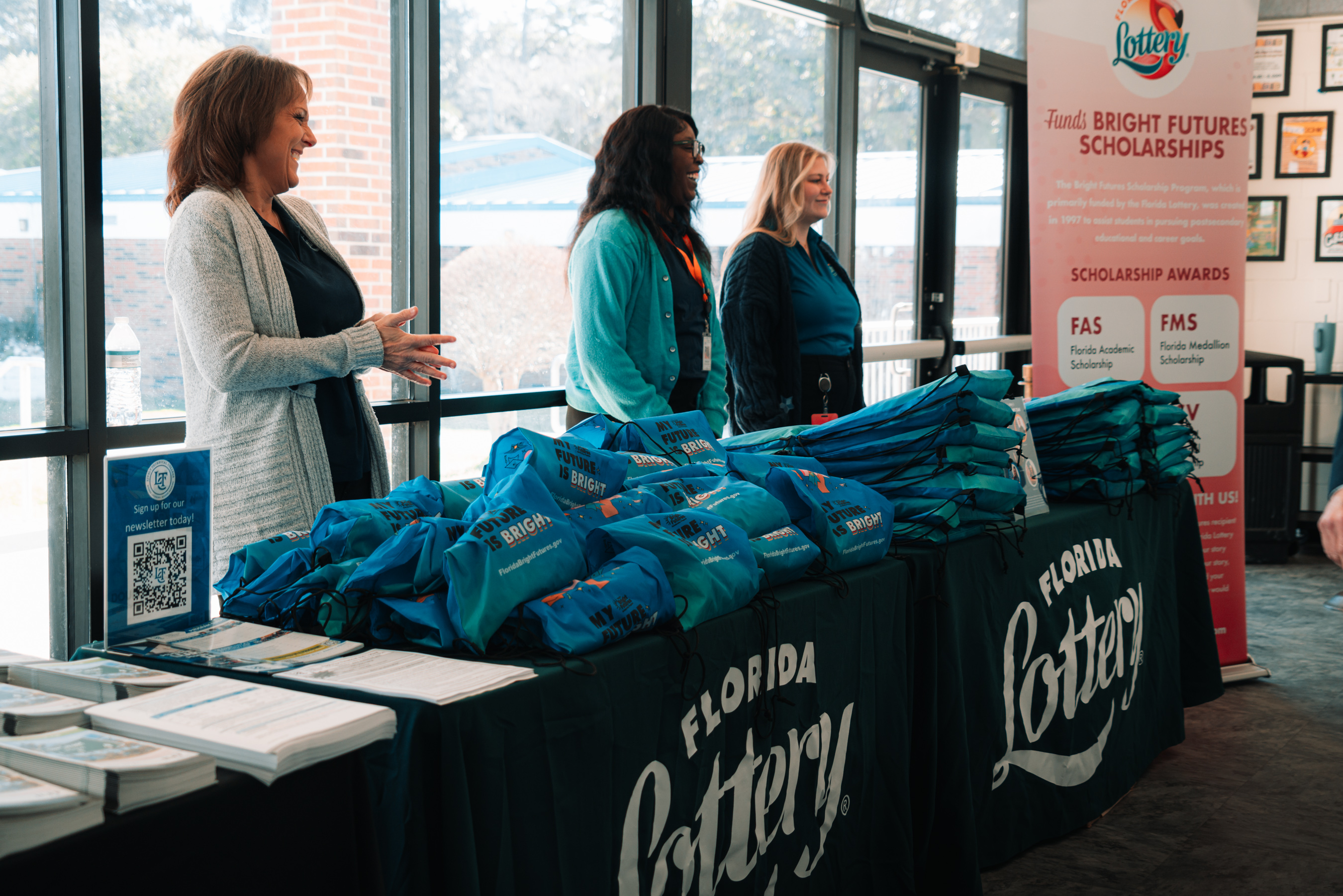 Florida Lottery Table at Bright Futures Event